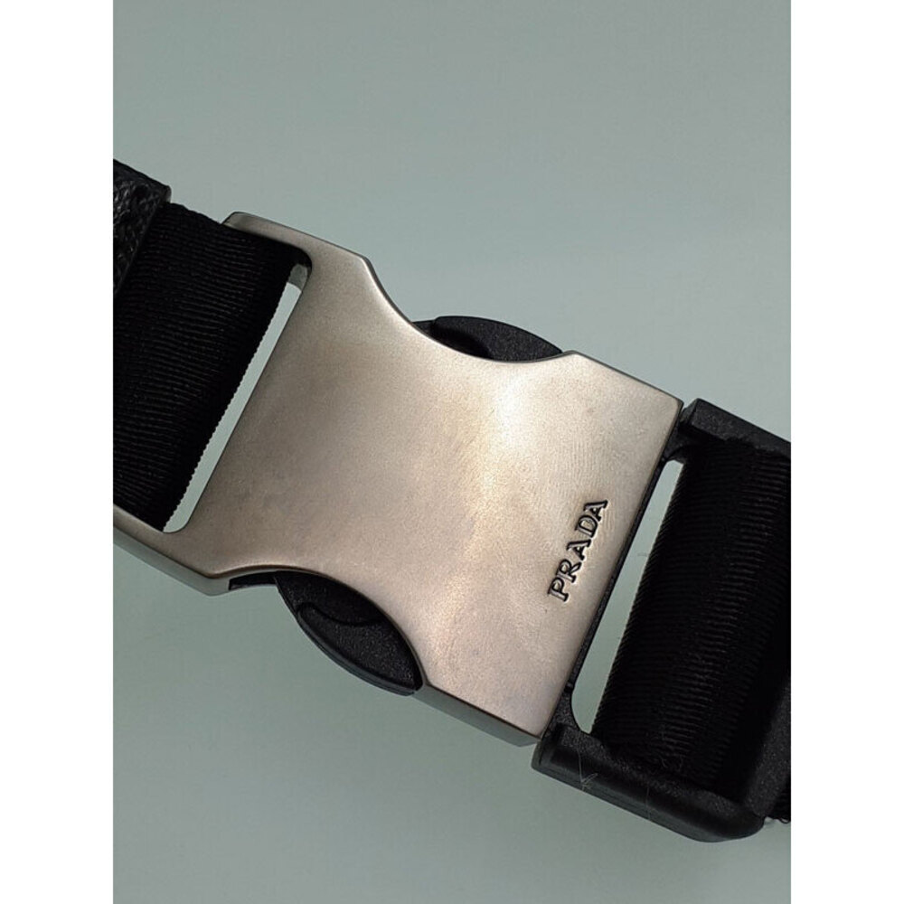 Prada Bag Belt Re Crossbody Leather Black Body Saffiano Bum Body - Picture 7 of 9